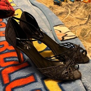 Kate Spade Black Mesh Heels